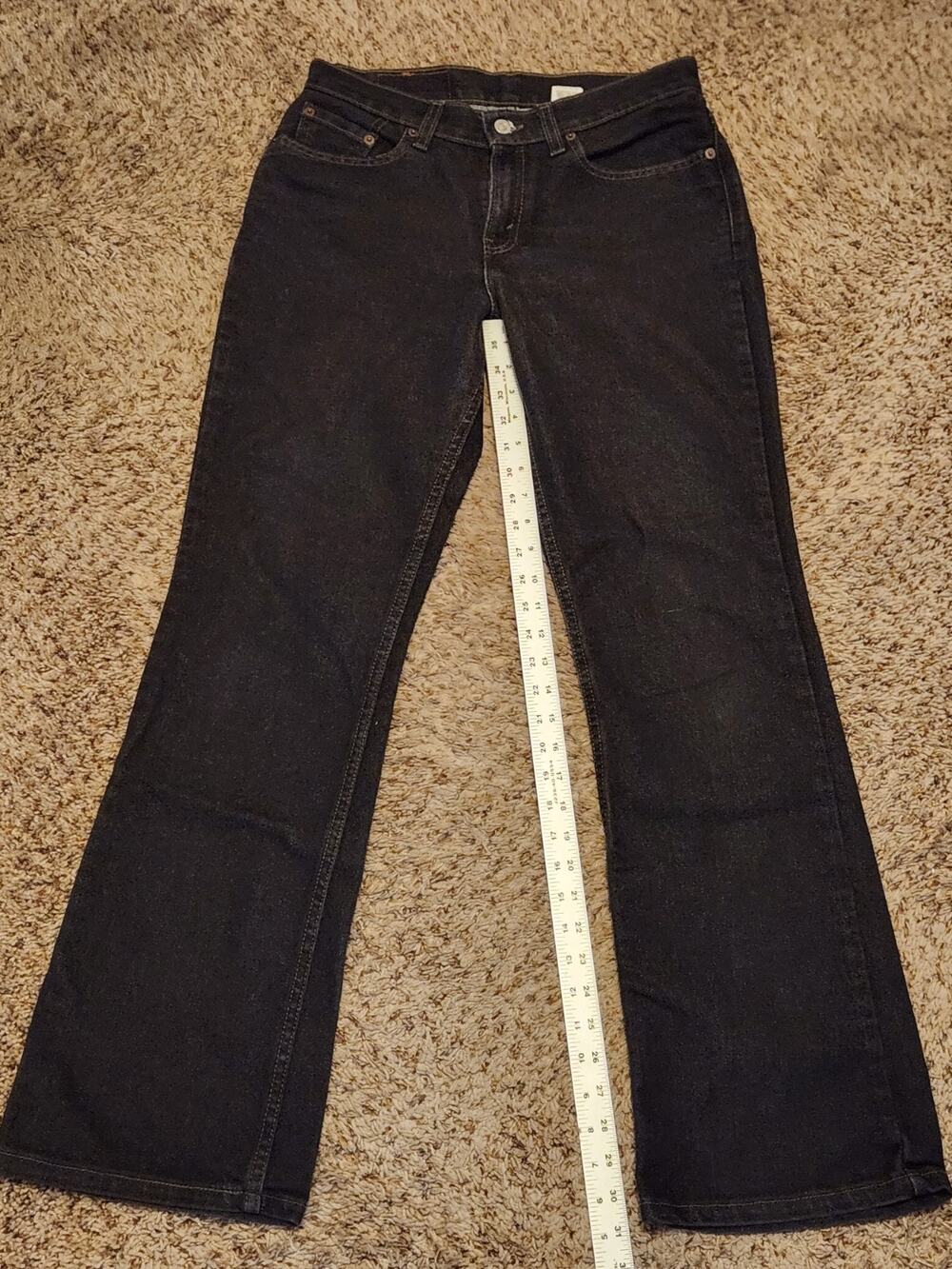 Vintage Y2K Levis 515 Bootcut Jeans Womens 8 Mis M Black Lower Rise 2001 USA